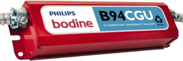 PHILIPS bodine - 1 Lamp, 120-277 Volt, 4 Pin Twin, Quad, Triple Twin Tube Compact Fluorescent Emergency Ballast - 0 to 39, 40 to 79 Watt, 300 to 750 Lumens, 90 min Run Time, 2 Inch Long x 9-1/2 Inch Wide x 2-1/2 Inch High - Makers Industrial Supply