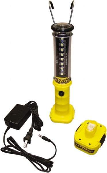 Made in USA - 100 VAC & 240 VAC, (8) 1/2, (1) 1 Watt, Cordless, LED Portable Handheld Work Light - 1 Head, Polycarbonate - Makers Industrial Supply