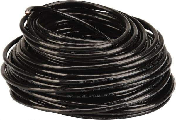 Southwire - THHN/THWN, 6 AWG, 55 Amp, 100' Long, Stranded Core, 19 Strand Building Wire - Black, Thermoplastic Insulation - Makers Industrial Supply