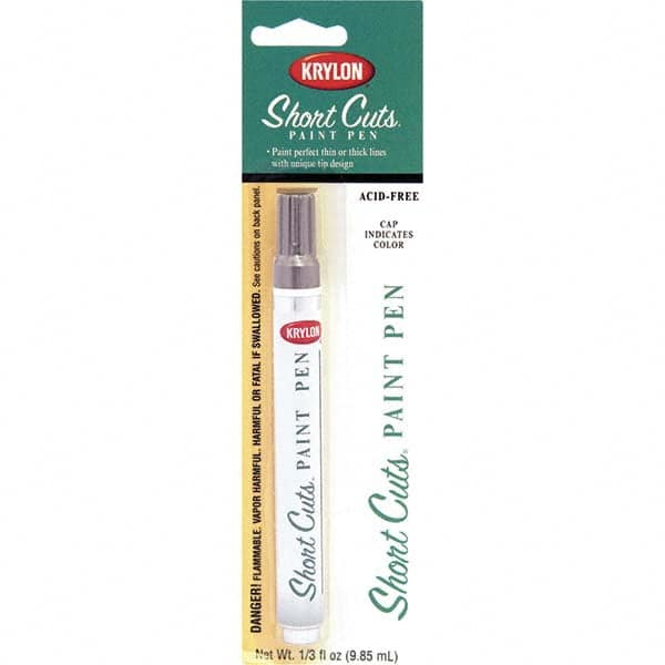 Krylon - 0.33 oz Chrome Metallic Finish Paint Pen - Pen, Direct to Metal, 742 gL VOC Compliance - Makers Industrial Supply