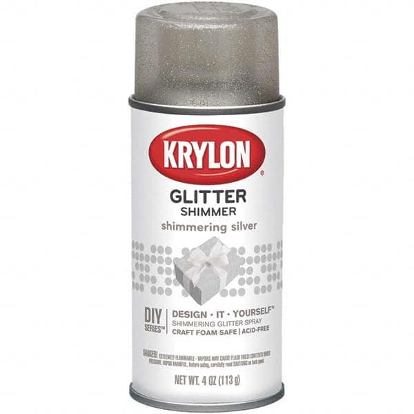 Krylon - Shimmering Silver, Glitter, Craft Paint Spray Paint - 4 oz Container - Makers Industrial Supply