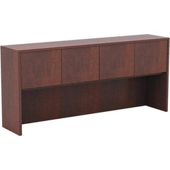 ALERA - 70.63" Long x 35-1/2" High x 15" Deep, Kneespace Credenza - Medium Cherry, Woodgrain Laminate - Makers Industrial Supply