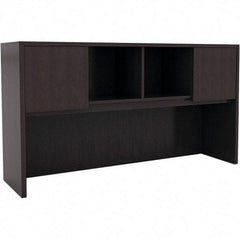 ALERA - 58.88" Long x 35-1/2" High x 15" Deep, Kneespace Credenza - Espresso (Color), Woodgrain Laminate - Makers Industrial Supply