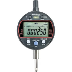 Mitutoyo - 0 to 1/2" Range, 0.001mm Graduation, Electronic Drop Indicator - Flat Back, Accurate to 0.0001", Inch & Metric System, LCD Display - Makers Industrial Supply