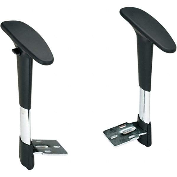 Safco - Black/Chrome Adjustable Arms - For Safco Metro Chairs Collection, Safco Metro Extended Height Chairs - Makers Industrial Supply