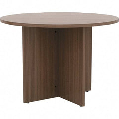 ALERA - 29-1/2" High Stationary Conference Table - 1" Thick, Walnut (Color), Wood Grain Laminate - Makers Industrial Supply