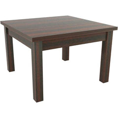 ALERA - 20" Long x 23.63" Wide x 20.38" High Stationary Reception Table - 1" Thick, Mahogany (Color), Wood Grain Laminate - Makers Industrial Supply