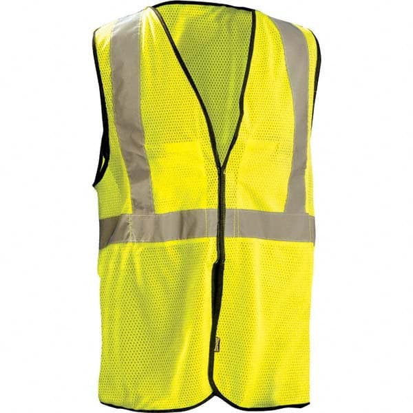 OccuNomix - Size L/XL Hi-Vis Yellow Mesh Breakaway High Visibility Vest - Makers Industrial Supply