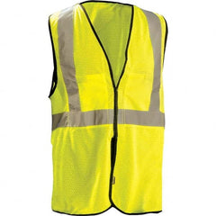 OccuNomix - Size 4X/5X L Hi-Vis Yellow Mesh Breakaway High Visibility Vest - Makers Industrial Supply