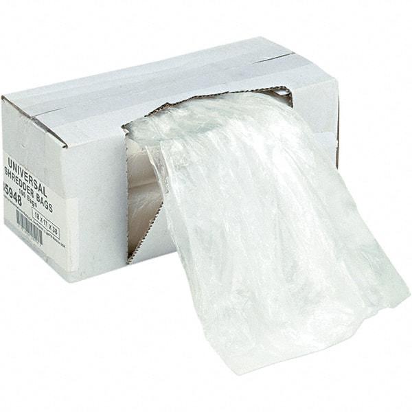 UNIVERSAL - Clear Shredder Waste Bag - Use with Shredder - Makers Industrial Supply