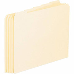 Pendaflex - 8-1/2 x 11" 100 Tabs, Unpunched, Blank Top Tab File Guides - Manila - Makers Industrial Supply