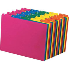 Pendaflex - 8-1/2 x 11" 25 Tabs, Unpunched, Preprinted Divider - Assorted Color Tabs, Assorted Folder - Makers Industrial Supply