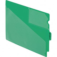 Pendaflex - 8-1/2 x 11" 50 Tabs, Unpunched, End Tab Out Guides with Pockets - Green - Makers Industrial Supply