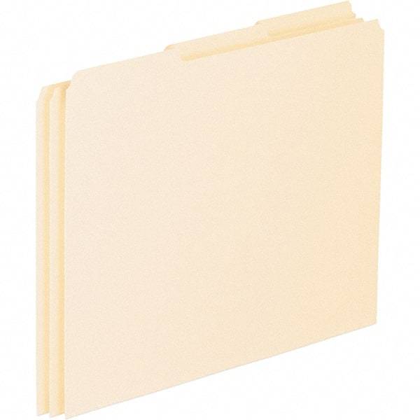 Pendaflex - 8-1/2 x 11" 100 Tabs, Unpunched, Blank Top Tab File Guides - Manila - Makers Industrial Supply