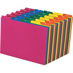 Pendaflex - 8-1/2 x 11" 31 Tabs, Unpunched, Preprinted Divider - Assorted Color Tabs, Assorted Folder - Makers Industrial Supply