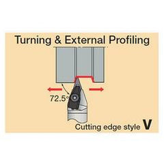 CVVNN2525M1607-RD - Turning Toolholder - Makers Industrial Supply