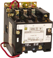 Square D - 2 Pole, 110 Coil VAC at 50 Hz and 120 Coil VAC at 60 Hz, 18 Amp NEMA Contactor - Open Enclosure, 50 Hz at 110 VAC and 60 Hz at 120 VAC - Makers Industrial Supply