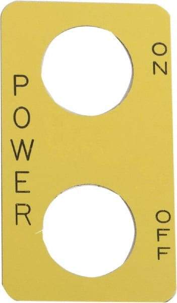 Square D - Legend Plate - POWER:On-Off - 30mm Hole Diameter - Makers Industrial Supply