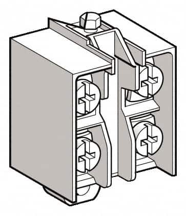 Telemecanique Sensors - NO/NC, 3 Amp, Electrical Switch Contact Block - 240 VAC, For Use with ZCD25, ZCKJ5, ZCKJ5D, ZCKL5, ZCKM5, ZCKS5, ZCP25 - Makers Industrial Supply