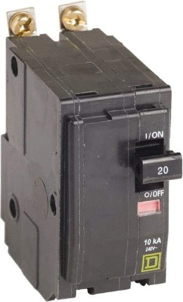 Square D - 20 Amp, 240 VAC, 2 Pole, Bolt On Miniature Circuit Breaker - 14-8 AWG - Makers Industrial Supply