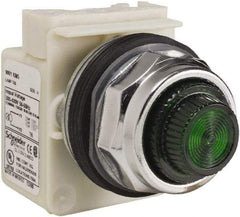 Schneider Electric - 480 VAC Green Lens Indicating Light - Screw Clamp Connector - Makers Industrial Supply