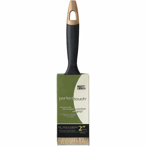 Rubberset - 2" Flat Hog Trim Brush - Wood Beavertail Handle - Makers Industrial Supply