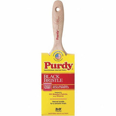 Purdy - 3" Flat Hog Wall Brush - 3-3/8" Bristle Length, 3-3/8" Wood Beavertail Handle - Makers Industrial Supply