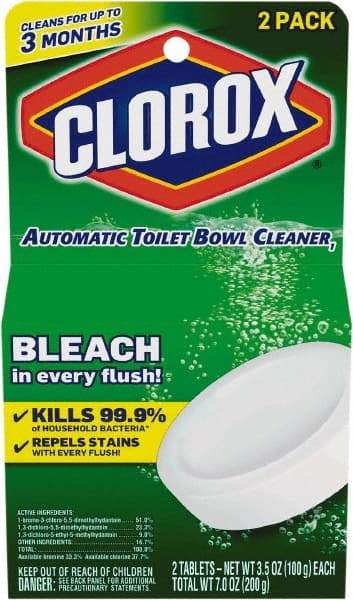 Clorox - 3.5 oz Tablet Solid Toilet Bowl Cleaner - Unscented Scent, Disinfectant, Bathroom Surfaces - Makers Industrial Supply