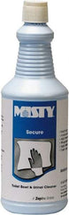 Misty - 32 oz Bottle Liquid Toilet Bowl Cleaner - Mint Scent, Disinfectant, Nonacidic, Toilets - Makers Industrial Supply