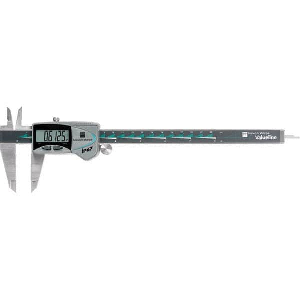 TESA Brown & Sharpe - 0 to 200mm Range, 0.01mm Resolution, IP67 Electronic Caliper - Makers Industrial Supply