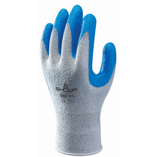 10- gauge engineered cut resistant fiber nitrile palm coating HPPE gray with blue coating textured finish ANSI CUT LEVEL 2/large - Makers Industrial Supply