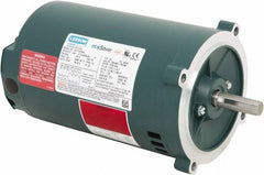 Leeson - 1/3 Max hp, 1,800 Max RPM, Premium Efficient Electric AC DC Motor - 230/460 V Input, Three Phase, S56C Frame, C-Face Mount, ODP Enclosure - Makers Industrial Supply