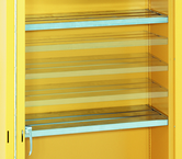 43 x 18 (Yellow) - Extra Shelves for use with Flammable Liquids Safety Cabinets - Makers Industrial Supply