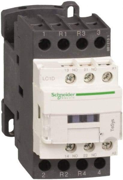 Schneider Electric - 4 Pole, 240 Coil VAC at 50/60 Hz, 20 Amp at 440 VAC, Nonreversible IEC Contactor - Bureau Veritas, CCC, CSA, CSA C22.2 No. 14, DNV, EN/IEC 60947-4-1, EN/IEC 60947-5-1, GL, GOST, LROS, RINA, RoHS Compliant, UL 508, UL Listed - Makers Industrial Supply