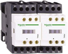 Schneider Electric - 4 Pole, 24 Coil VAC at 50/60 Hz, 20 Amp at 440 VAC, Reversible IEC Contactor - Bureau Veritas, CCC, CSA, CSA C22.2 No. 14, DNV, EN/IEC 60947-4-1, EN/IEC 60947-5-1, GL, GOST, LROS, RINA, RoHS Compliant, UL 508, UL Listed - Makers Industrial Supply