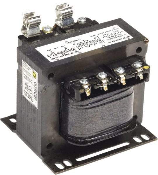 Square D - 150 VA, Top Mount Fuse Block Control Transformer - 50/60 Hz, 3.59 Inch Deep x 3.2 Inch High - Makers Industrial Supply