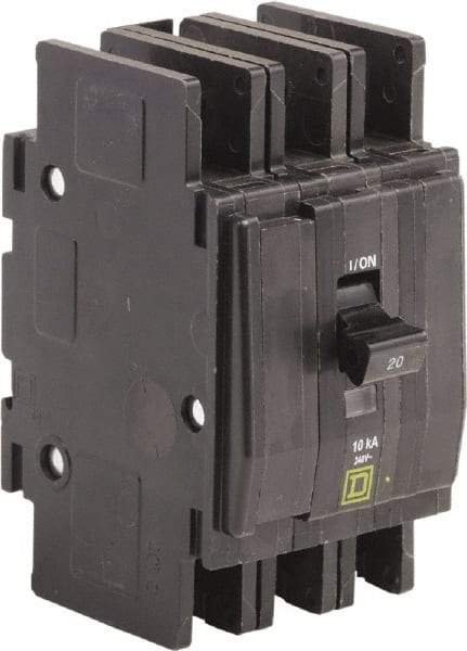 Square D - 20 Amp, 240 VAC, 3 Pole, Panel Mount Miniature Circuit Breaker - Makers Industrial Supply