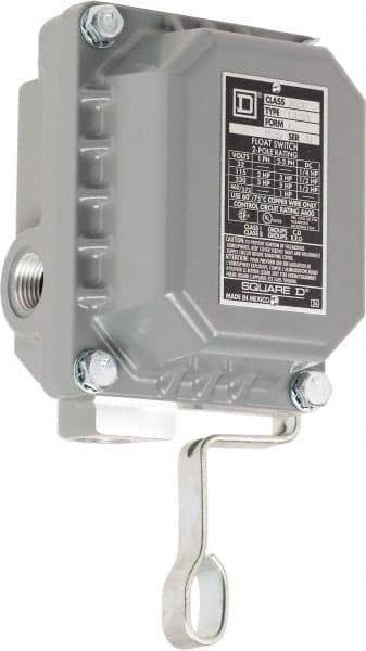 Square D - 7 and 9 NEMA Rated, DPST, Float Switch Pressure and Level Switch - 575 VAC, Line-Load-Load-Line Terminal - Makers Industrial Supply