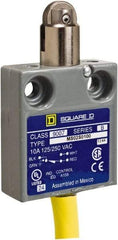 Square D - SPDT, NC/NO, 240 VAC, Prewired Terminal, Roller Plunger Actuator, General Purpose Limit Switch - 1 NEMA Rating, IP20 IPR Rating, 18 Ounce Operating Force - Makers Industrial Supply