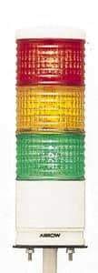 Schneider Electric - LED Lamp, Green, Orange, Red, Flashing and Steady, Preassembled Stackable Tower Light Module Unit - 24 VDC, 300 Milliamp, IP54 Ingress Rating, Base Mount - Makers Industrial Supply