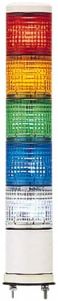 Schneider Electric - LED Lamp, Blue, Clear, Green, Orange, Red, Steady, Preassembled Stackable Tower Light Module Unit - 24 VAC/VDC, 125 Milliamp, IP54 Ingress Rating, Base Mount - Makers Industrial Supply