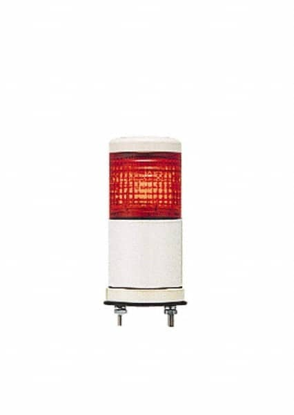 Schneider Electric - Red LED Flashing & Steady Stackable Tower Light with Buzzer - 70 to 85 dB, Base Mount, IP54, 24V, 14 to 122°F - Makers Industrial Supply