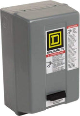 Square D - 220 Coil VAC at 50 Hz, 240 Coil VAC at 60 Hz, 27 Amp, NEMA Size 1, Nonreversible Enclosed Enclosure NEMA Motor Starter - 3 hp at 1 Phase, 1 Enclosure Rating - Makers Industrial Supply