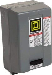 Square D - 110 Coil VAC at 50 Hz, 120 Coil VAC at 60 Hz, 27 Amp, NEMA Size 1, Nonreversible Enclosed Enclosure NEMA Motor Starter - 2 hp at 1 Phase, 1 Enclosure Rating - Makers Industrial Supply