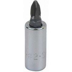 SK - Screwdriver & Drag Link Sockets - 3/8"DR #2 CHRM PHILLIPS SCRDRVR SCKT BIT - Makers Industrial Supply