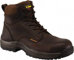 Dr. Martens - Men's Size 7 Medium Width Composite Work Boot - Brown, Leather Upper, Rubber Outsole, 7" High, Dielectric, Hot Weather, Non-Slip - Makers Industrial Supply