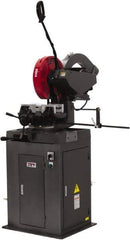 Jet - 2 Cutting Speeds, 350mm Blade Diam, Cold Saw - 1,750 & 3,500 RPM Blade Speed, Floor Machine, 3 Phase, Compatible with Non-Ferrous Material - Makers Industrial Supply