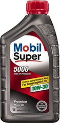 Mobil - 1 Quart Conventional Oil - Grade 10W-30 - Makers Industrial Supply