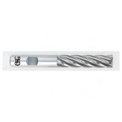 2 Dia. x 6-1/2 Overall Length 8-Flute Square End HSS-CO SE End Mill-Round Shank-Non-Center Cutting-Uncoated - Makers Industrial Supply