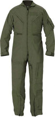 PROPPER - Size 46 Short, Green, Zipper Front, Flame Resistant Coveralls - Nomex, Open Wrists and Ankles, 6 Pockets - Makers Industrial Supply